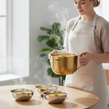 Anygleam Gold Stainless Steel Separator Pot 1000ML – Golden Oil Filter Bowl for Soup, Gravy, Water & Fat Removal Kitchen Tool
