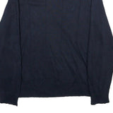 NAUTICA Mens Navy Blue Plain Cotton V-Neck Basic Knit Jumper XL Casual Wear