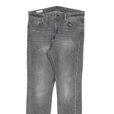 LEVI'S 510 BIG E Mens Jeans Grey Slim Skinny Denim Raw W33 L32 Zip Cotton Blend