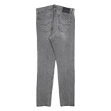 LEVI'S 510 BIG E Mens Jeans Grey Slim Skinny Denim Raw W33 L32 Zip Cotton Blend
