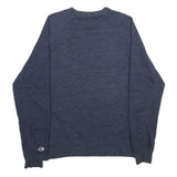 CHAMPION Mens Blue Cotton Blend Crew Neck L Sweatshirt Casual Pullover