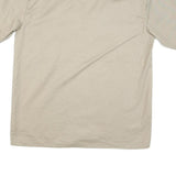 DICKIES Mens Beige Cotton Blend Work Shirt L Button Pocket Short Sleeve