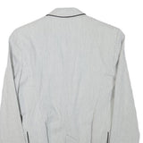 ZARA BASIC Womens White & Black Striped Blazer Jacket XS Cotton Blend Classic