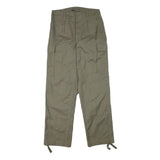 Mens Cotton Blend Regular Fit Cargo Trousers Beige W30 L31 Casual Utility Zip