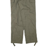 Mens Cotton Blend Regular Fit Cargo Trousers Beige W30 L31 Casual Utility Zip