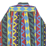 TOMMY HILFIGER Mens Blue Red Yellow Green Pattern Shirt M Button Down Cotton