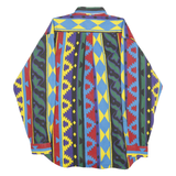 TOMMY HILFIGER Mens Blue Red Yellow Green Pattern Shirt M Button Down Cotton