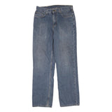 CARHARTT Mens Blue Regular Straight Denim Medium W33 L34 Cotton Blend Zip Jeans