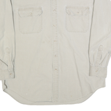 WOOLRICH Mens Beige Cotton Blend Casual Shirt XL Button Pocket Detail