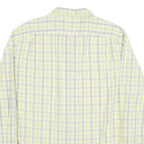 NAUTICA Mens Yellow & Blue Check Cotton Shirt XL Long Sleeve Button Collar
