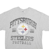 NFL Mens Grey Pittsburgh Steelers Graphic T-Shirt XL Short Sleeve Crew Neck