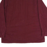 HIGH SIERRA Mens Maroon Plain Cotton Shirt L Long Sleeve Button Pocket