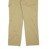 Mens Beige Cotton Blend Regular Fit Cargo Trousers W28 L28 Utility Zip Closure