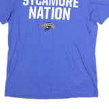 NIKE Mens Blue Sycamore Nation Graphic T-Shirt L Short Sleeve Crew Neck