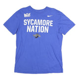 NIKE Mens Blue Sycamore Nation Graphic T-Shirt L Short Sleeve Crew Neck