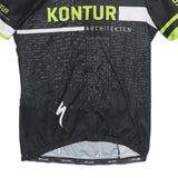CUORE Mens Black & Green Cycling T-Shirt L Short Sleeve Crew Neck Polyester