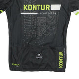 CUORE Mens Black & Green Cycling T-Shirt L Short Sleeve Crew Neck Polyester