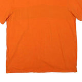 CHAPS Mens Orange & Navy Short Sleeve Colourblock Polo Shirt XL Casual