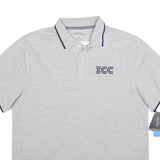 NAUTICA Mens Grey Polo Shirt Short Sleeve Cotton Blend L Classic ICC Logo