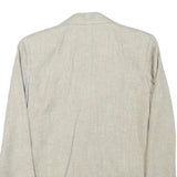 INFO Womens Beige Wool Blend Button Jacket XXS Woven Classic Tailored