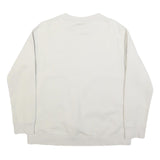 ADIDAS Womens Cream Sweatshirt Crew Neck UK 12 Cotton Blend Pullover