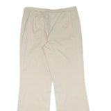 HUGO BOSS Womens Cotton Blend Beige Regular Straight Trousers W32 L32 Classic