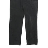 CARHARTT Mens Cotton Blend Black Relaxed Straight Trousers W34 L32 Workwear Zip