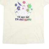 Mens White Cotton Funny Bunny Graphic T-Shirt XL Short Sleeve Crew Neck