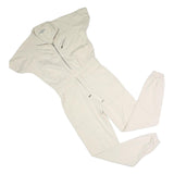 ALLSAINTS Womens Cream Dungarees Slim Cotton Blend UK 6 Zipped Casual