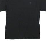CHAMPION Mens Black V-Neck T-Shirt Short Sleeve Cotton Blend M