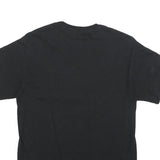 CHAMPION Mens Black V-Neck T-Shirt Short Sleeve Cotton Blend M
