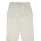 CHAPS Mens Cotton Blend Beige Regular Fit Straight Leg Trousers W32 L32 Casual