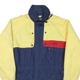ENTRANT Mens Yellow & Blue Colourblock Zip Jacket L Polyester Blend Outdoor
