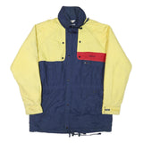 ENTRANT Mens Yellow & Blue Colourblock Zip Jacket L Polyester Blend Outdoor