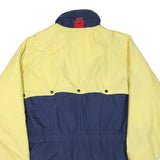 ENTRANT Mens Yellow & Blue Colourblock Zip Jacket L Polyester Blend Outdoor