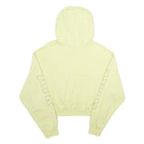 NIKE Womens Yellow Cropped Hoodie M Nike Air Print Sweatshirt