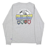 CHAMPION Mens Grey NCAA College Cup Long Sleeve Crew Neck T-Shirt M