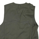 ARMY TEX Mens Green Cotton Blend Utility Jacket L Vest Zip Pockets Outdoor