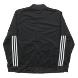 ADIDAS Womens Black Jacket XL Polyester Blend Plain Zip Track Style
