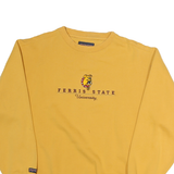 JANSPORT Womens Yellow Ferris State University Crew Neck M Cotton Sweatshirt