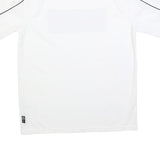 ADIDAS Mens White & Black Football T-Shirt M Short Sleeve Crew Neck Sportswear