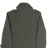 DIESEL Womens Green Cotton Blend Zip Jacket M Military Style Casual Outerwear