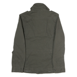 DIESEL Womens Green Cotton Blend Zip Jacket M Military Style Casual Outerwear