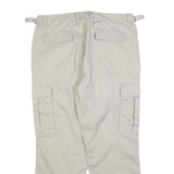TEDDY'S Womens Cotton Blend Beige Relaxed Cargo Trousers W34 L28 Casual Utility
