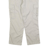 TEDDY'S Womens Cotton Blend Beige Relaxed Cargo Trousers W34 L28 Casual Utility