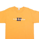 GILDAN Mens Orange Las Vegas T-Shirt L Short Sleeve Crew Neck Cotton Blend
