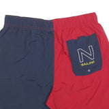 NAUTICA Mens Shorts Red & Navy Casual M W30 Sailing Logo Drawstring Swimwear