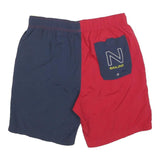 NAUTICA Mens Shorts Red & Navy Casual M W30 Sailing Logo Drawstring Swimwear