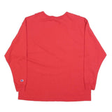 CHAMPION Mens Red Long Sleeve Crew Neck XL Cotton Blend Plain Casual T-Shirt