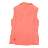 JACK WOLFSKIN Womens Coral Pink Quilted Vest Jacket UK 6 Polyester Blend Zip